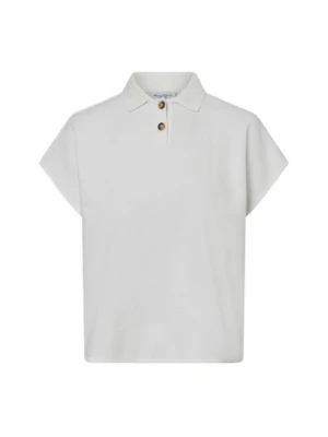 Marc O'Polo Denim Damska koszulka polo Kobiety Bawełna biały jednolity,