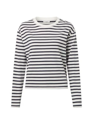 Marc O'Polo Denim Damska koszulka z długim rękawem Kobiety Bawełna biały|czarny w paski,