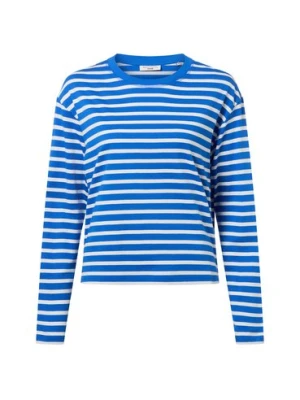 Marc O'Polo Denim Damska koszulka z długim rękawem Kobiety Bawełna niebieski|biały w paski,