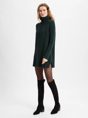 Marc O'Polo Denim Damska sukienka z dzianiny Kobiety Bawełna zielony jednolity,