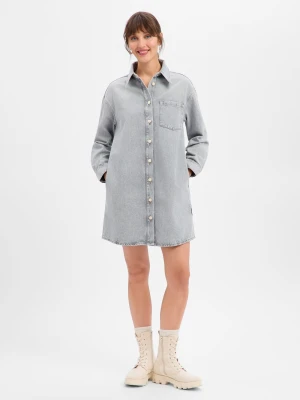 Marc O'Polo Denim Dżinsowa sukienka damska Kobiety Bawełna szary jednolity,