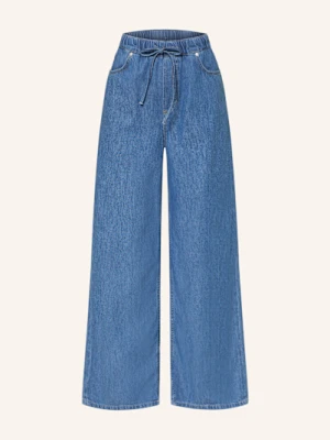 Marc O'polo Denim Jeansy Wide Leg Z Lnem blau