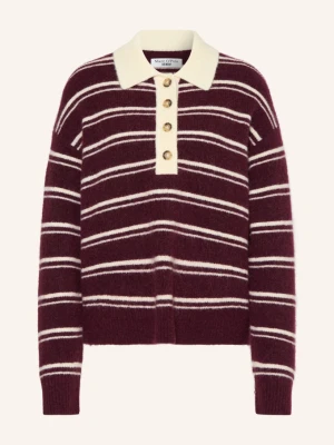 Marc O'polo Denim Koszulka Polo Z Dzianiny Z Alpaki rot niebieski