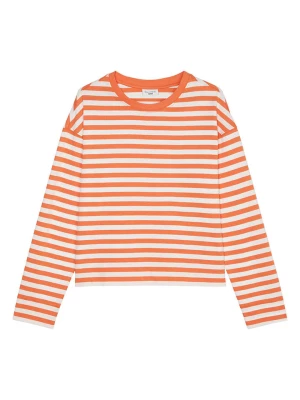 Marc O'Polo DENIM Koszulka w kolorze pomarańczowo-białym rozmiar: M