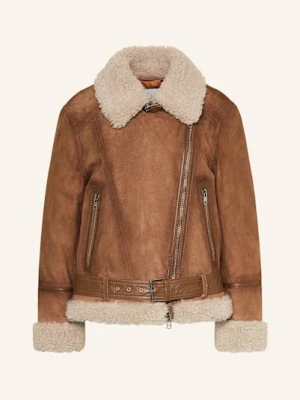 Marc O'polo Denim Kurtka Skórzana Z Pluszem gelb