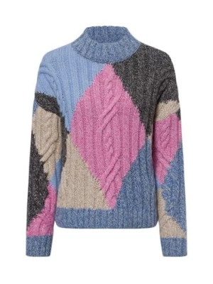 Marc O'Polo Denim Sweter damski z dzianiny z zawartością alpaki Kobiety Wełna niebieski wzorzysty,