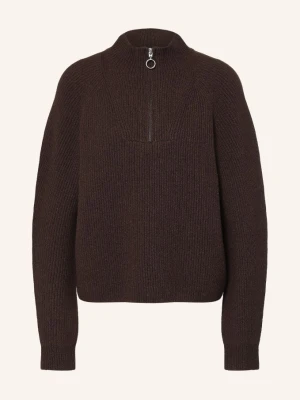 Marc O'polo Denim Sweter Typu Troyer braun CIEMNOBRĄZOWY