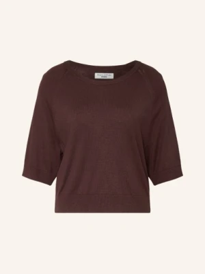 Marc O'polo Denim Sweter Z Rękawami 3 / 4 rot CIEMNOBRĄZOWY
