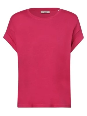Marc O'Polo Denim T-shirt damski Kobiety Bawełna wyrazisty róż jednolity,