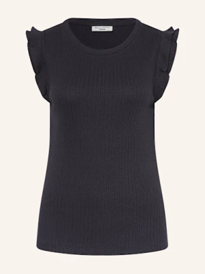 Marc O'polo Denim T-Shirt Z Falbankami blau