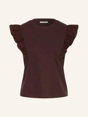 Marc O'polo Denim Top Z Falbanami rot