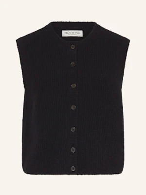 Marc O'polo Dzianinowa Kamizelka Z Bouclé blau
