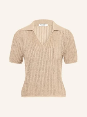 Marc O'polo Dzianinowa Koszulka Polo beige