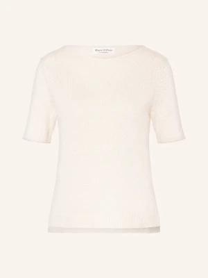 Marc O'polo Dzianinowa Koszulka Z Dodatkiem Lnu weiss