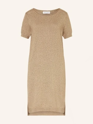 Marc O'polo Dzianinowa Sukienka Z Dodatkiem Lnu beige