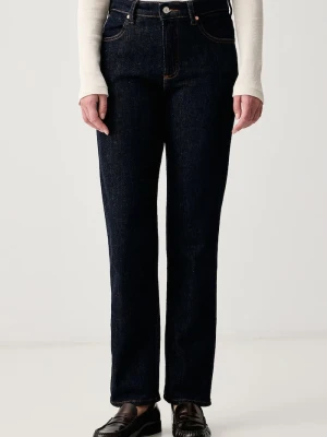 Marc O'Polo jeansy straight damskie granatowy