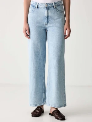 Marc O'Polo jeansy wide leg damskie niebieski