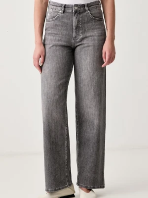 Marc O'Polo jeansy wide leg damskie szary