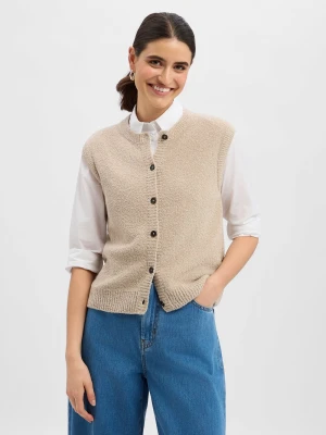 Marc O'Polo Kamizelka damska Kobiety beżowy jednolity,