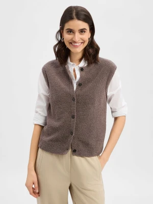 Marc O'Polo Kamizelka damska Kobiety brązowy jednolity,