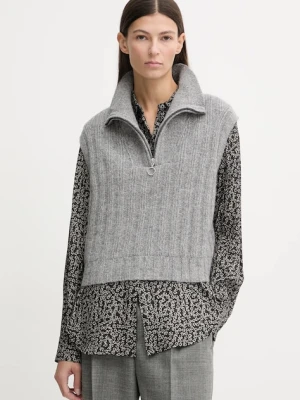 Marc O'Polo kamizelka z dodatkiem wełny damska kolor szary 5000007565