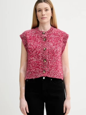 Marc O'Polo kamizelka z dodatkiem wełny damski kolor czerwony 5000007880