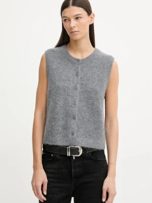 Marc O'Polo kamizelka z dodatkiem wełny damski kolor szary lekki 5000007825