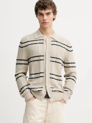 Marc O'Polo kardigan męski kolor beżowy 620501761096
