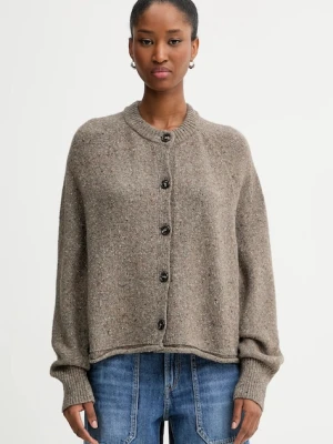 Marc O'Polo kardigan z dodatkiem wełny damski kolor beżowy lekki 510608461121