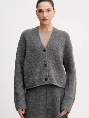 Marc O'Polo kardigan z dodatkiem wełny damski kolor szary 510610961157