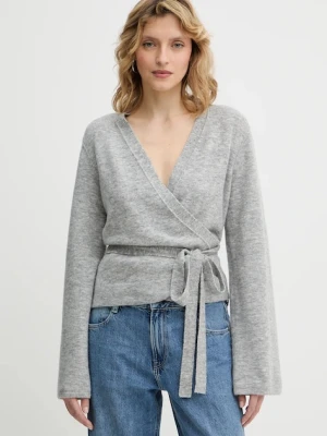 Marc O'Polo kardigan z dodatkiem wełny kolor szary 5000007333