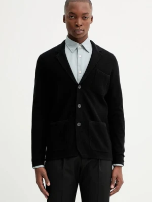 Marc O'Polo kardigan z dodatkiem wełny męski kolor czarny 530515361230