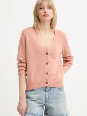 Marc O'Polo kardigan z domieszką lnu damski kolor pomarańczowy lekki 503501161035