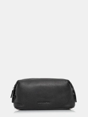 Marc O'Polo kosmetyczka skórzana kolor czarny 5000008512