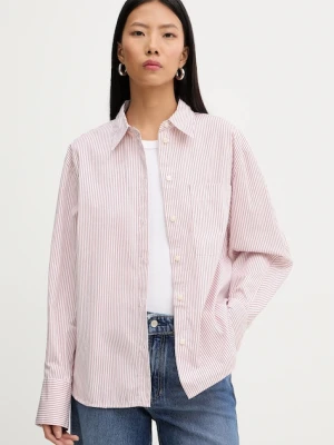 Marc O'Polo koszula bawełniana damska kolor biały relaxed z kołnierzykiem klasycznym 600081342009