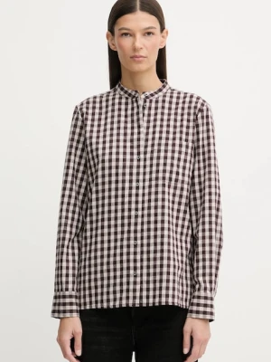 Marc O'Polo koszula bawełniana damska kolor bordowy regular 511111042519