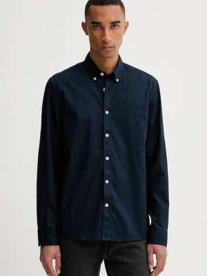 Marc O'Polo koszula bawełniana męska kolor granatowy regular z kołnierzykiem button-down B21726842342