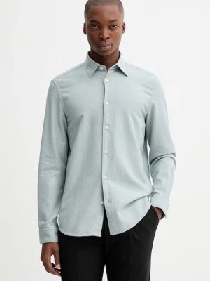 Marc O'Polo koszula bawełniana męska kolor niebieski regular z kołnierzykiem klasycznym 531732342118