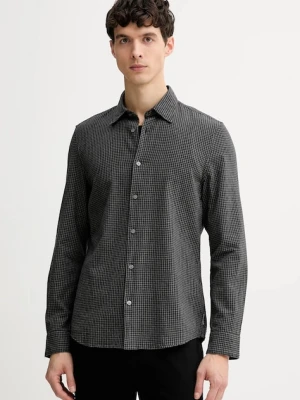 Marc O'Polo koszula bawełniana męska kolor szary regular z kołnierzykiem klasycznym M30732642358