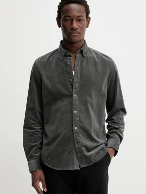 Marc O'Polo koszula bawełniana męska kolor zielony regular z kołnierzykiem button-down M29730942172
