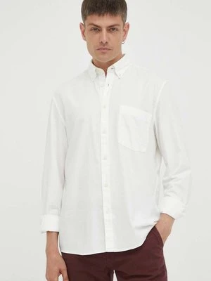 Marc O'Polo koszula męska kolor beżowy relaxed z kołnierzykiem button-down B21724242414