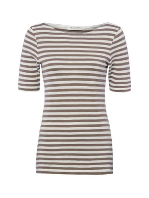 Marc O'Polo Koszulka damska Kobiety Bawełna (100%) brązowy w paski,