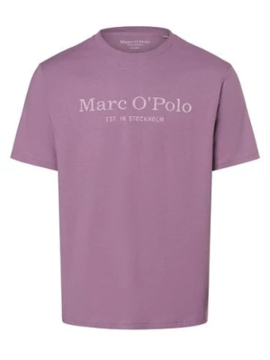 Marc O'Polo Koszulka męska Mężczyźni Bawełna lila nadruk,