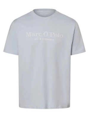 Marc O'Polo Koszulka męska Mężczyźni Bawełna niebieski nadruk,