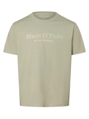 Marc O'Polo Koszulka męska Mężczyźni Bawełna zielony nadruk,