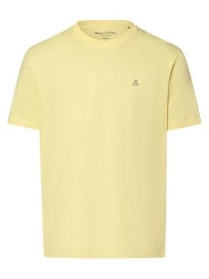 Marc O'Polo Koszulka męska Mężczyźni Bawełna żółty jednolity,
