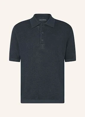 Marc O'polo Koszulka Polo Z Dzianiny Regular Fit blau