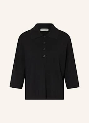 Marc O'polo Koszulka Polo Z Dzianiny Z Rękawem 3/4 schwarz