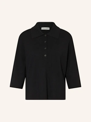 Marc O'polo Koszulka Polo Z Dzianiny Z Rękawem 3/4 schwarz