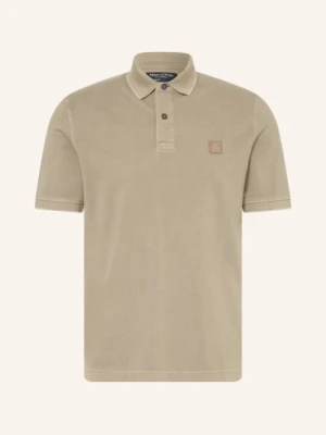 Marc O'polo Koszulka Polo Z Pikowanym Wzorem beige